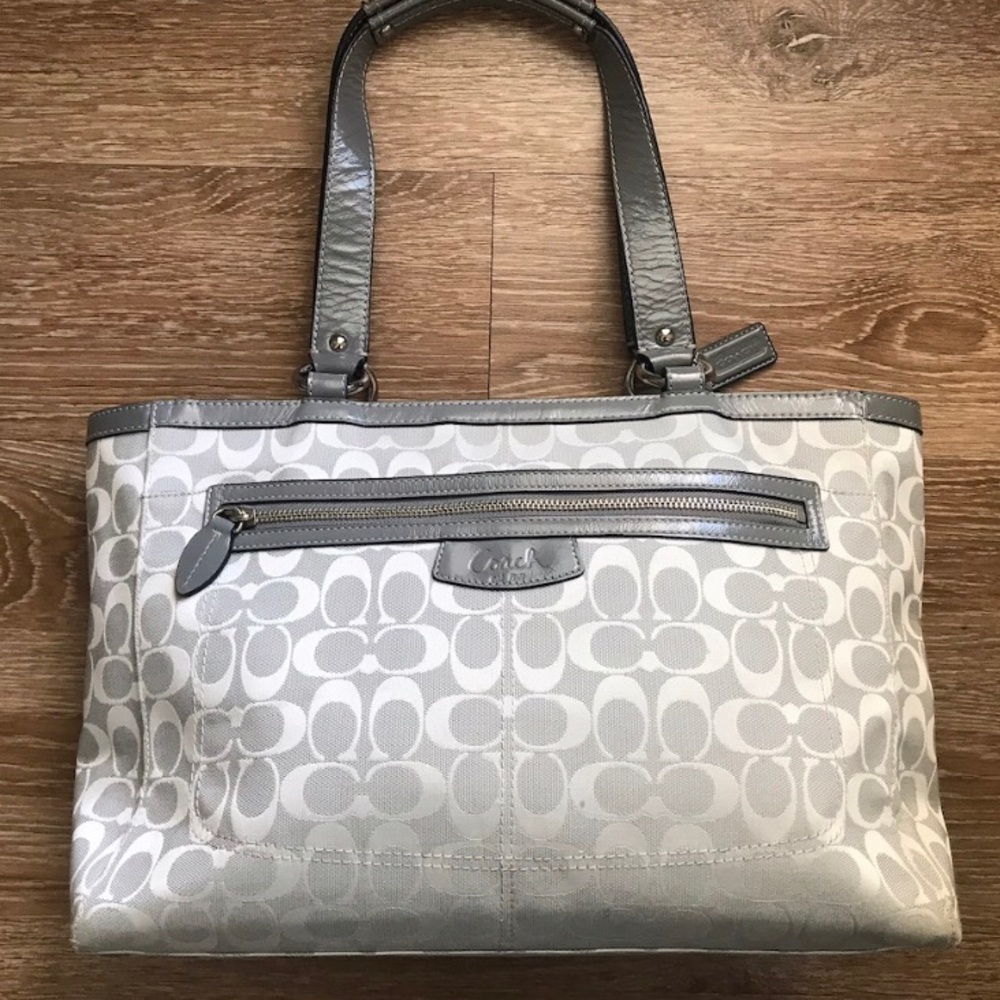 COACH Silver Grey Tote